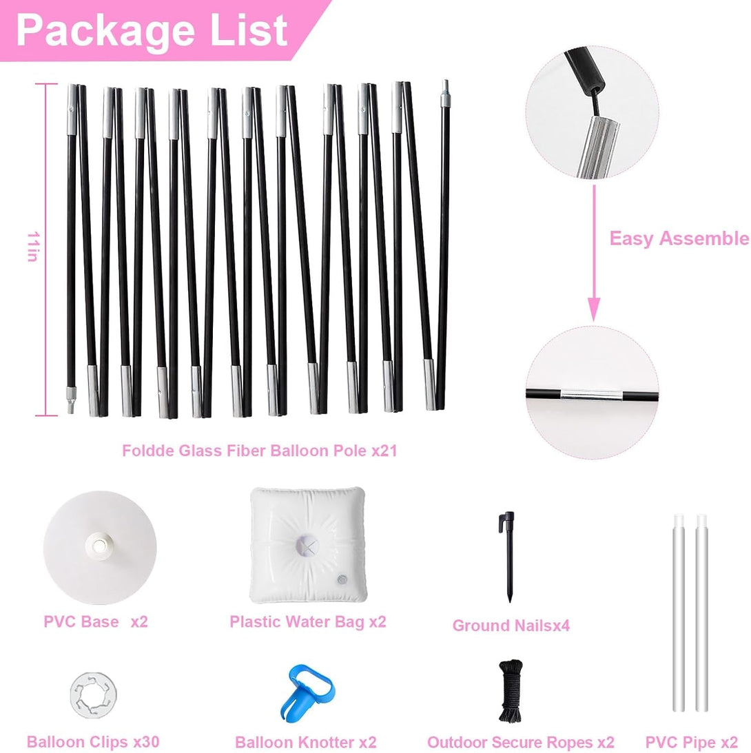 Balloon Arch Kit, 7.4Ft Balloon Arch Stand Frame with Base: for Wedding Baby Shower Birthday Party Decorations