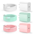 Dayaoncy Compatible with Iphone 16/15 Charger Fast Charging, 20W USB C Wall Charger with 3Pack 10FT USB C to C Cable, Type C to Type C Fast