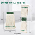 Heavy Duty Commercial Mop Head Replacement, Wet Industrial Cotton Looped End String Cleaning Mop Head Refill, 3Packs