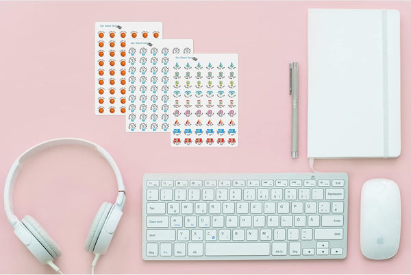 Habit Tracker Planner Sticker 30 Stickers per Sheet -Health Goal Tracking Planning Productivity - Bujo Vertical - Todo Todo Checkbox Checklist