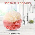 Loofah Sponge Pack of 4,Deep Cleansing Body Scrubber for Shower, Exfoliating Bath Sponge for Women and Men Bathing Accessories (50G)