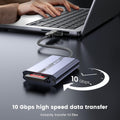 Cfexpress Card Reader, USB 3.2 10Gbps Cfexpress Tyep B Card Reader, USB C Portable Aluminum Memory Card Adapter Compatible with Iphone 15 Pro,