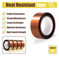 4 Rolls 20mm x16m(52FT) Heat Tape High Temperature Heat Resistant Tape Heat Transfer Tape for Heat Sublimation Press Vinyl,No Residue