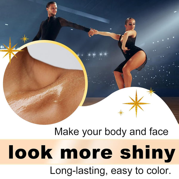 Shimmer Oil 100ml, Moisturizing Long Lasting Body Luminizer Face Brighten, Waterproof Liquid Illuminator Glow, Glitter Oil Highlighter Summer