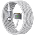 LISEN USB-C to Magnetic 3 Cable (6.6FT) for M4 Macbook Air Pro Charger, 140W Magnetic Safe 3 Cable for Macbook Air (15''/13'' M4 2025, M3 2024, M2