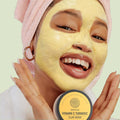 4 Pcs Clay Facial Mask Set - Turmeric, Vitamin C, Green Tea, Dead Sea Mud, and Rose Clay Skin Care Mask for Deep Cleansing, Moisturizing, and