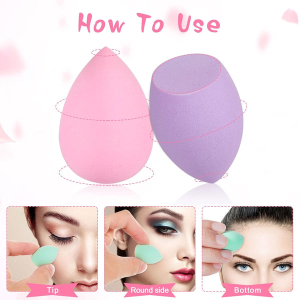 40Pcs Mini Beauty Blender Multi Colored Makeup Sponge Professional Beauty Blender Sponge Super Soft Facial Makeup Tools for Foundation, Powder, Liquid