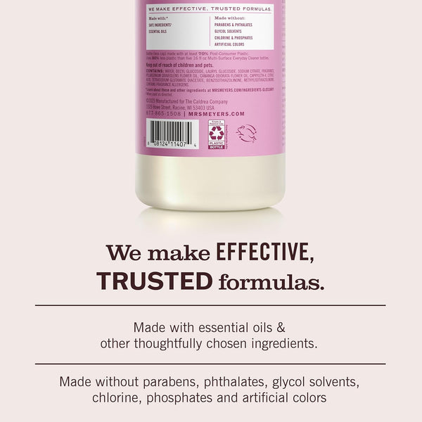 MRS. MEYER'S CLEAN DAY Multi-Surface Cleaner Concentrate, Use to Clean Floors, Tile, Counters, Peony, 32 Fl. Oz - Pack of 2