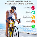 Fitness Tracker with Heart Rate, Blood Pressure, Sleep Tracking, Calorie Tracking, Activity Tracker with 1.1" AMOLED Color Screen, Waterproof Step