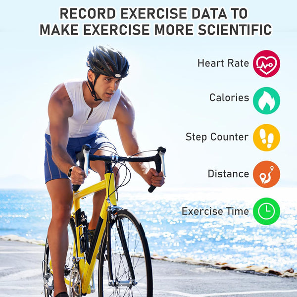 Fitness Tracker with Heart Rate, Blood Pressure, Sleep Tracking, Calorie Tracking, Activity Tracker with 1.1" AMOLED Color Screen, Waterproof Step