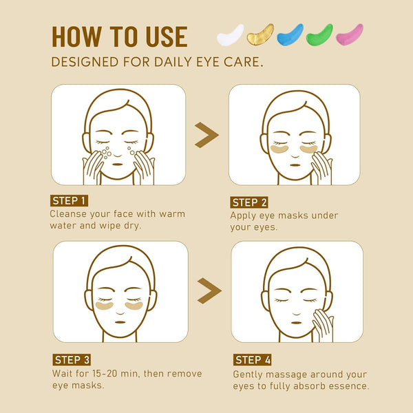 Under Eye Patches for Dark Circles,Eye Mask for Puffy Eyes with Collagen,Retinol,Vitmin C,Hyaluronic Acid and Niacinamide Face Masks Skincare Spa