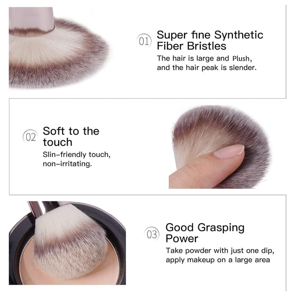 Makeup Brushes with Case, MAANGE 18 Pcs Professional Makeup Brush Set Premium Synthetic Face Kabuki Brush Kit Foundation Blush Powder Eyeshadow