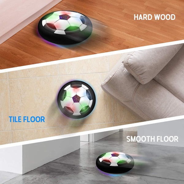 Toyk Boy Toys - LED Hover Soccer Ball - Air Power Training Ball Playing Football Indoor Outdoor Game - Birthday Gifts for Kids, Age 3 4 5 6 7 8-12