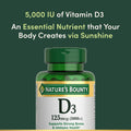 Nature's Bounty Vitamin D3 5000 IU Softgels, Rapid Release, Immune Support, Vitamin D Supplements, 240 Ct 240 Count (Pack of 1)