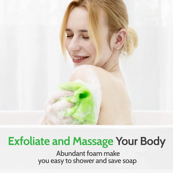 Exfoliating Washcloth Japanese Washcloth Nylon Bath Wash Cloth Korean Exfoliating Cloth Loofah Towel Beauty Washcloth Sponge Loofah Body Scrub