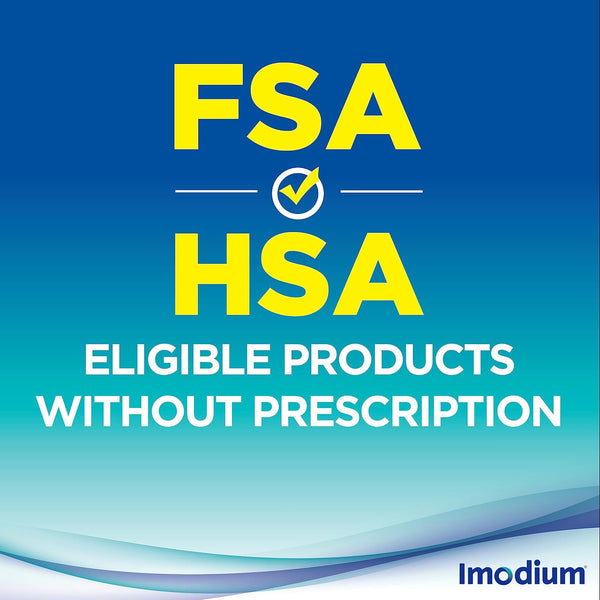 Imodium Multi-Symptom Relief Caplets with Loperamide Hydrochloride & Simethicone, Anti-Diarrheal Medicine for Treatment of Diarrhea, Gas,