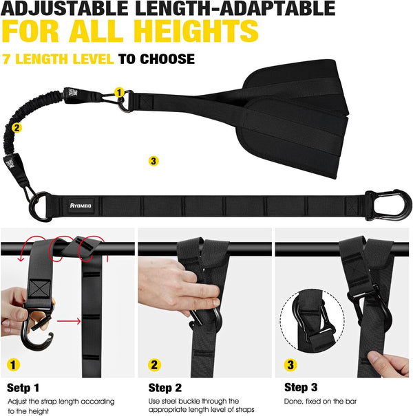 Adjustable Heavy Duty Pull up Assist Equipment with 4 Assistance Bands - Resistance Bands for Pull up Bar Workout - Home Gym Fitness Exercise