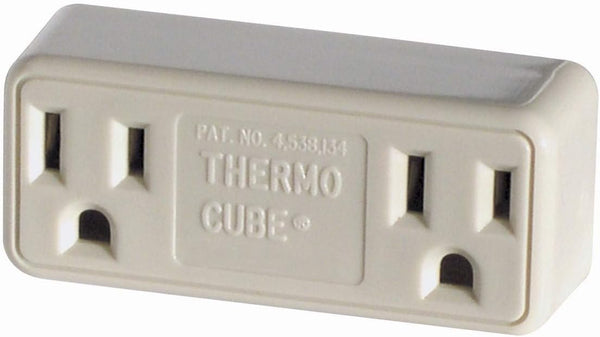 Farm Innovators TC-2 Thermo Cube Cold Weather Auto on Thermostatic Double Outlet, White