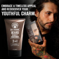 Viking Revolution Men'S Beard Dye - Dark Brown, Grey Reducing Shampoo & Conditioner (4 Oz)