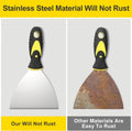 5Pcs Putty Knife, Set, 1" 2" 3" 4" 5" Scraper, Spackle Knife, Paint Scraper, Scraper Tool, No Rusting, Perfect for Repairing Drywall, Removing