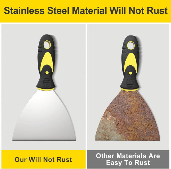 5Pcs Putty Knife, Set, 1" 2" 3" 4" 5" Scraper, Spackle Knife, Paint Scraper, Scraper Tool, No Rusting, Perfect for Repairing Drywall, Removing