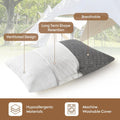 Small Shredded Memory Foam Pillow, Camping Pillow Travel Pillow - Compressible Medium Firm, Breathable Cover, Ideal Backpacking Hiking, Airplane