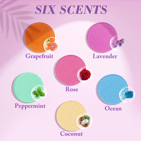 Deckthehalls 18 Pack Shower Steamers - Mother'S Day Presents - Shower Bombs with Lavender Mint Rose Coco Sea Grapefruit Natural Fragrance, Self