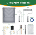 VOOMEY 17 Piece Paint Roller Kit - Paint Rollers 9"4", Paint Roller Frameï¼Paint Trays, Microfiber Roller Cover, Paint Kit for House Painting,Paint