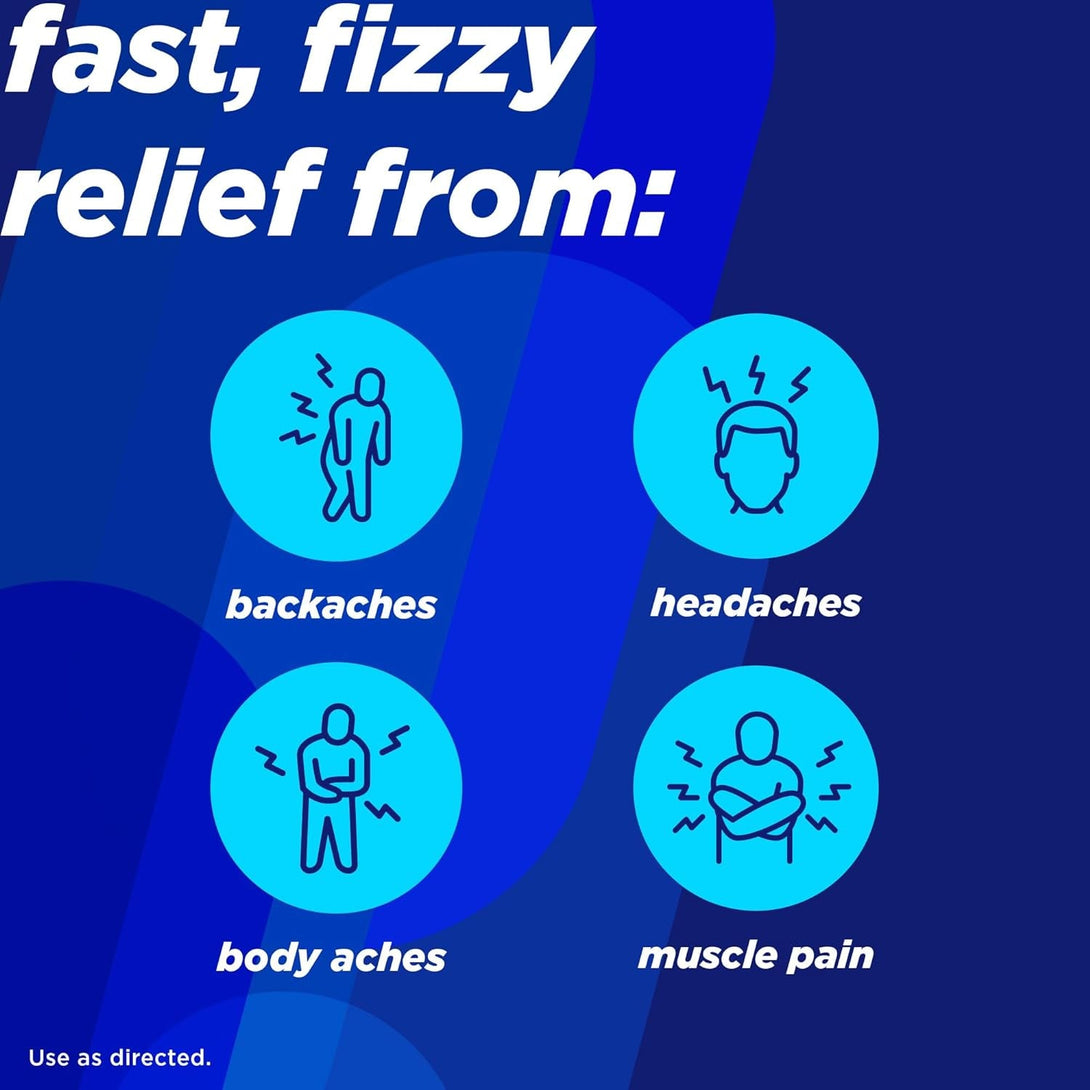 Alka-Seltzer Effervescent Tablets Original Flavor, Fast Multi-Symptom Relief from Headache and Body Ache, Dissolvable Effervescent Fizzy Tablets, 72 Ct