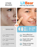 Litbear Large Acne Pimple Patches, 6 Sizes 100 Patches for Large Breakouts, Acne Patches for Face, Chin or Body, Acne Spot Treatment with Tea Tree