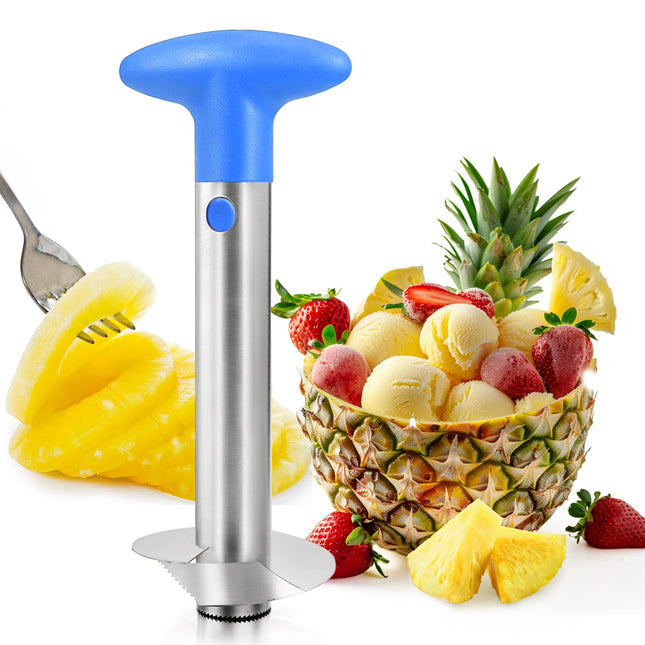 Pineapple Corer, [Upgraded, Reinforced, Thicker Blade] Newness Premium Pineapple Corer Remover, Stainless Steel Pineappl
