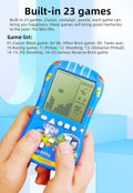 Sports Car Appearance Block Game Console Big Screen Built-In 23 Brick Games 824 Modes Adjustable Speed/Difficulty 70S/80S/90S Handheld Game Decice
