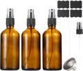 3.4Oz Amber Glass Spray Bottles,Empty Fine Mist Refillable Travel Spray Bottle for Cleaning,Perfume,Aromatherapy,Cosmetic Sprays,Hair,Essential