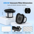 4 Pack 2284W Vacuum Replacement Filter for Bissell Pet Hair Eraser Filter Hand Vacuum 2284W 2390 2389 2390A, Compare to Parts # 1614212 1614203