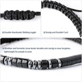 To My Son Bracelet from Mom,College Graduation Gifts for Son 2025,Morse Code Bracelets with Engraved Wallet Card,Adjustable Handmade Teens Boys