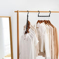 HOUSE DAY Space Saving Hangers 10 Pack, Black Magic Multi Organizer, Closet Storage System Space Saver, Collapsible Hangers for Clothes