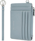 BOSTANTEN Small Wallet for Women RFID Leather Credit Card Holder Slim Wristlet Keychain Wallet with Zipper Pocket