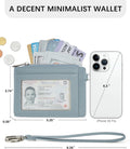 BOSTANTEN Small Wallet for Women RFID Leather Credit Card Holder Slim Wristlet Keychain Wallet with Zipper Pocket