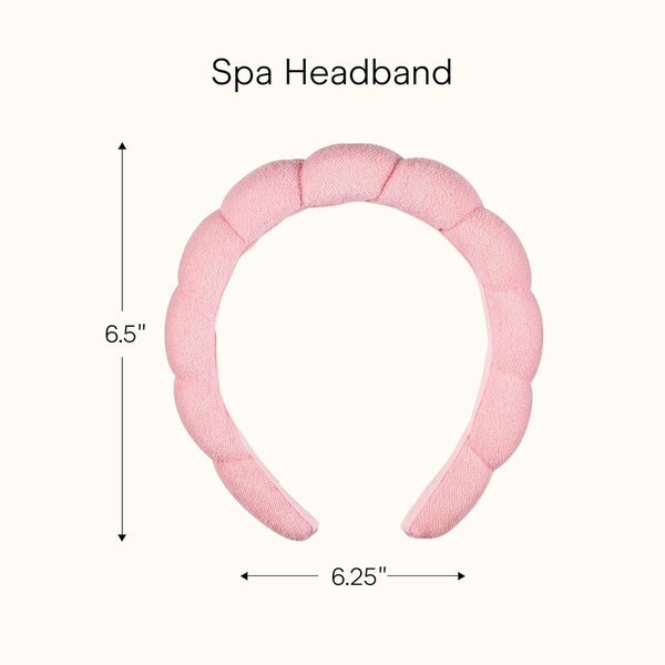 Conair Spa Makeup and Face Washing Headband - Bubble Design - Pink