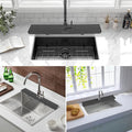 Derlights 30 Inch Sink Splash Guard Mat,Silicone Faucet Handle Drip Catcher Tray, Longer Silicone Sink Mat for Kitchenbathroom, Drip Protector
