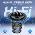Wireless Earbuds Bluetooth 5.3 Headphones,Noise Cancelling Earbuds with Deep Bass 60H Playback Stereo Ear Buds with Mic LED Display Charging Case