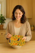 Reusable Beeswax Food Wraps 9 Pack â Organic Eco-Friendly Beeswax Wraps for Food Storage â Sustainable Plastic-Free Sandwich, Snack, Bread