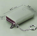 Furart Credit Card Wallet, Zipper Business Card Holder for Women, RFID Blocking, Keychain Wallet, Compact Size