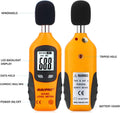 Decibel Meter, RISEPRO® Digital Sound Level Meter 30 – 130 Db Audio Noise Measure Device Backlight MAX/MIN, Data Hold Auto Power off Dual Ranges HT-80A