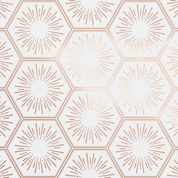 Tempaper Metallic Autumn Bronze Hello Sunshine Removable Peel and Stick Wallpaper, 20.5 in X 16.5 Ft, Made in the USA
