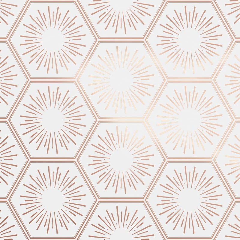 Tempaper Metallic Autumn Bronze Hello Sunshine Removable Peel and Stick Wallpaper, 20.5 in X 16.5 Ft, Made in the USA