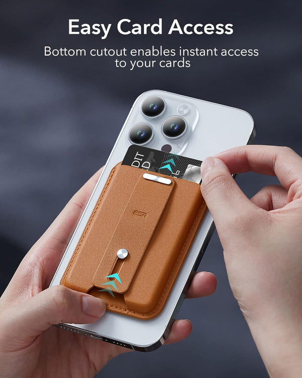 ESR for Magsafe Wallet, Iphone Wallet with 5-Card Holder, Secure-Grip Finger Loop, Magnetic Card Holder for Iphone 15/14/13/12 Series, Not for