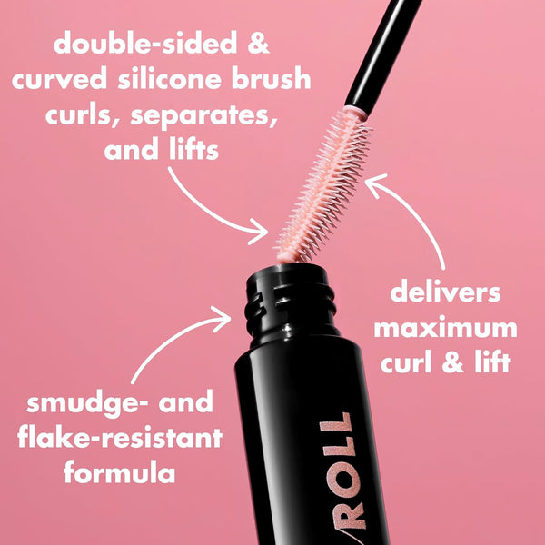 E.L.F. Lash 'N Roll Mascara, Curling Mascara for Visibly Lifted Lashes, Lifts & Separates Lashes. Long-Lasting Formula, Vegan & Cruelty-Free,