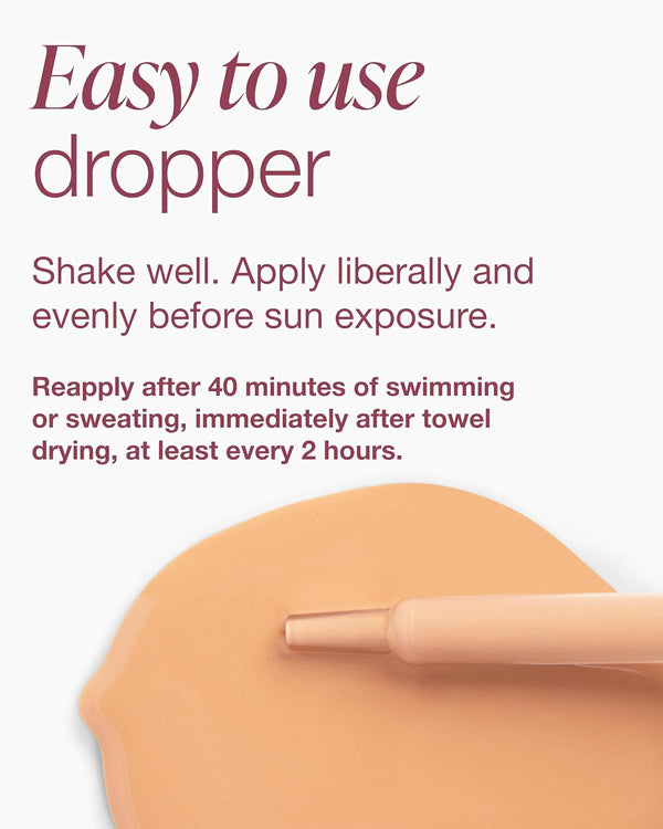 Mineral Fusion Face Serum, Sheer Tint Mineral SPF Serum, 1 Fl Oz, Medium, Tinted Broad Spectrum SPF 50 Mineral Sunscreen, Sheer Coverage,