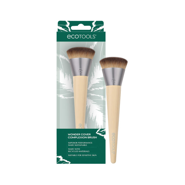 Ecotools Wonder Cover Complexion Brush, Makeup Brush for Flawless Foundation Application & Blending, Full Coverage Base Brush, Eco-Friendly,